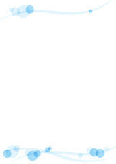 Obraz premium 波と水玉フレーム_縦