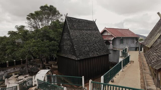 The palace Mahandrihono and royal tombs on the Royal hill Ambohimanga in Madagascar