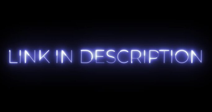 link in description neon text animation
