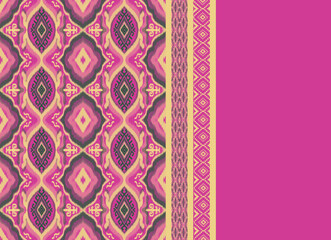 Ikat fabric pattern pink abstract