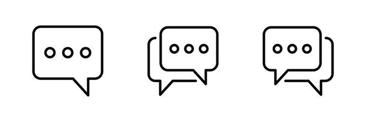 Naklejka premium Speech bubble icon. chat symbol vector 