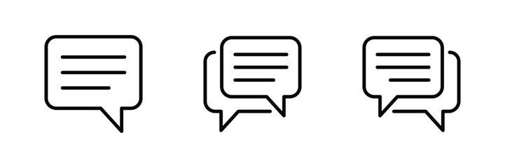 Speech bubble icon. chat symbol vector	