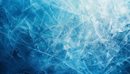 Blue textured background with marks from ice skating and hockey