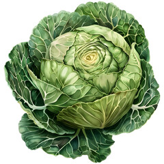 cabbage old botanical,isolate,clipart