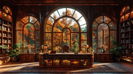 Fototapeta premium Design a paper cut artwork of a detailed family archive room with old photographs and documents