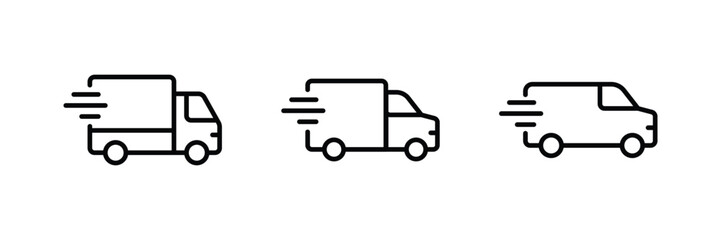 Truck delivery icon set vector	