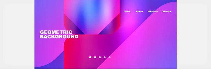 Teal Liquid color background design for Landing page site. Fluid gradient shapes composition. Futuristic design posters. Eps10 vector.