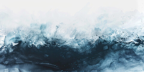 Oil paint strokes on wide canvas textured green background decorating art painting illustration, generated ai