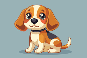 Cute Golden Retriever Dog Vector Cartoon Icon Illustration. Premium Vector Animal Nature Icon Concept. Flat Cartoon Style