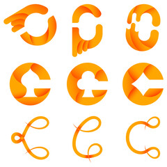 Vector Bundle Gradient C Modern Logo