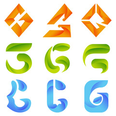 Vector Bundle Gradient F Modern Logo