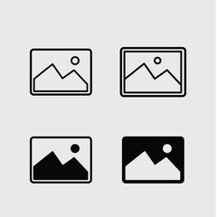 Picture icon vector logo design template