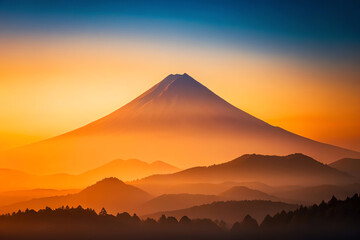 sunset over the mountains
