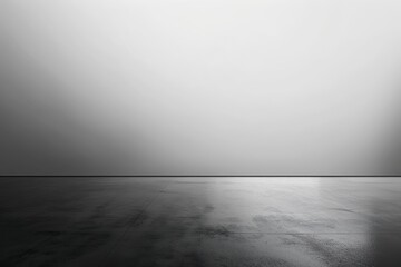 Grey and white gradient backdrop in studio for copy space background