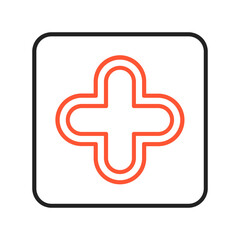 Obraz premium Plus Sign Vector Icon