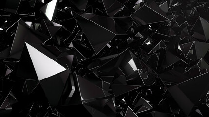 Sophistication and modernity exude from soothing obsidian black triangles.