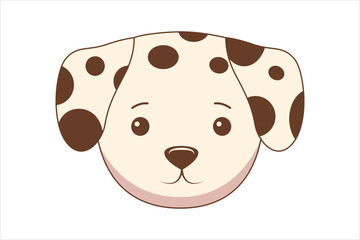 Cute Dog Flat Sticker Design