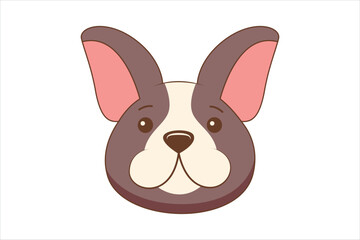 Cute Dog Flat Sticker Design