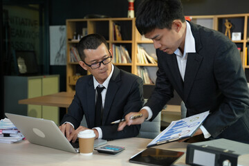 Asia business meeting   consultations of business people in the company's meeting room. 