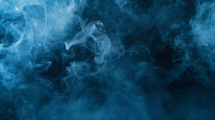 Obraz premium Mysterious allure of midnight blue smoke in dramatic swirls.