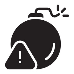 bomb glyph icon