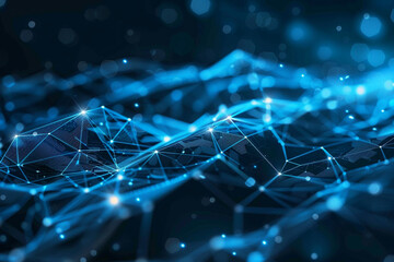 Obraz premium Contemporary frost blue networking vector, illustrating the elegance and efficiency of digital tech.