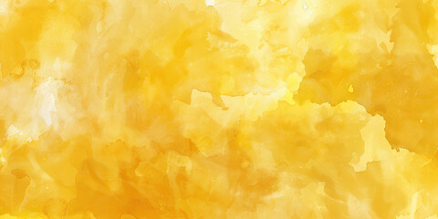 Oil paint strokes on wide canvas textured yellow background decorating art painting illustration, generated ai	
