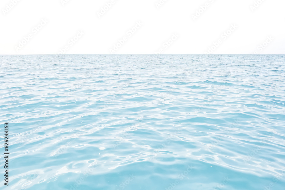 Poster Calm Ocean Water With White Sky