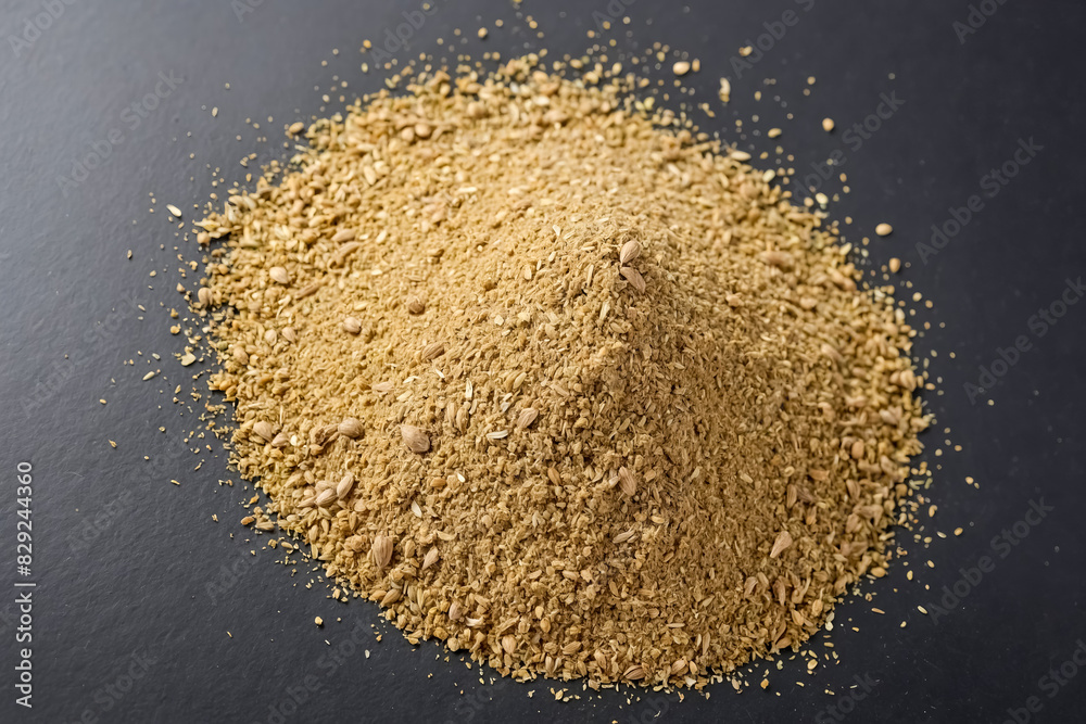 Canvas Prints Heap of Dried Coriander Seeds on a Black Background