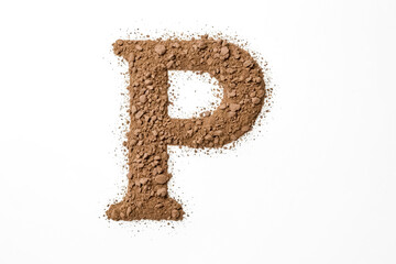 Cocoa Powder Letter P