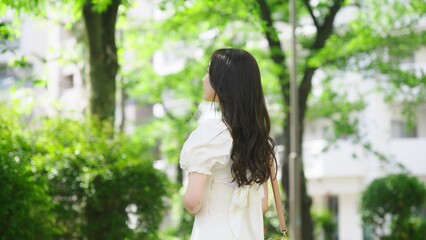 Naklejka premium 森林ヘアケアイメージ