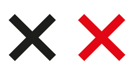black and red cross icon