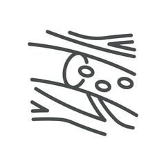 Blood Vessels Icon. Simple Isolated Line Illustration of Blood Vessels, Representing Vascular Health, Circulatory System, and Hematology. Perfect for Medical and Healthcare Applications.