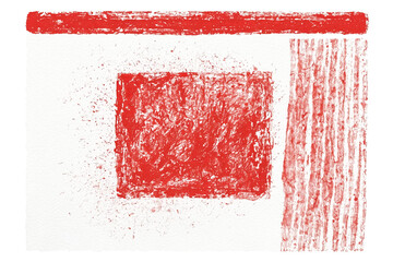 Abstract Red and White Art