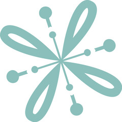 Flat style snowflake
