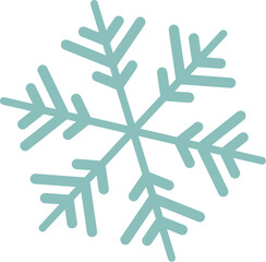 Flat style snowflake