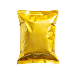 A gold bag on transparent background