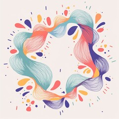 Fototapeta premium A mesmerizing abstract shape with fluid, interlocking curves in vibrant shades