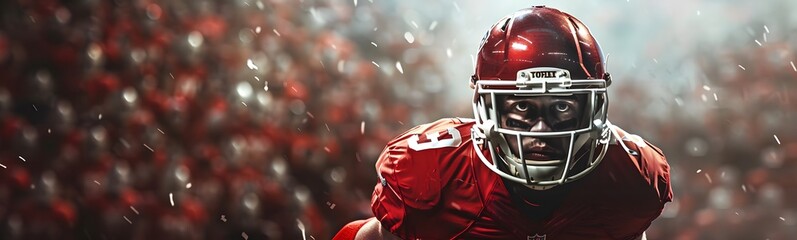 illustration of American football player in action on a professional