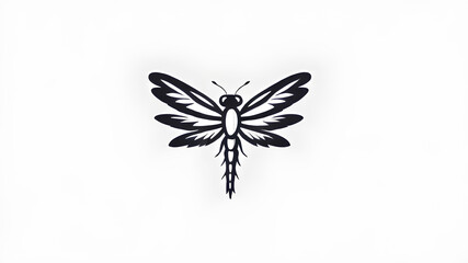 AI image generate dragonfly logo and icon