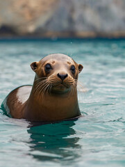 Obraz premium sea lion in the sea