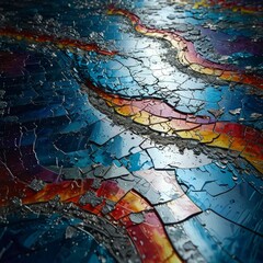 Abstract Cracked Paint Texture