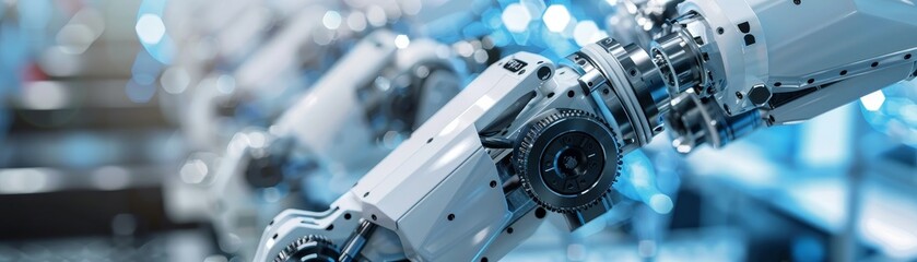 Industrial Concept: Intricate machinery in motion, showcasing industrial automation