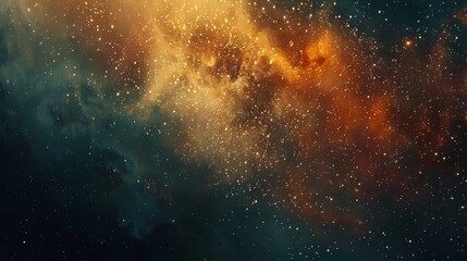 Obraz premium a vast sea of stars in many colors, with a band of dust stretching across the center.