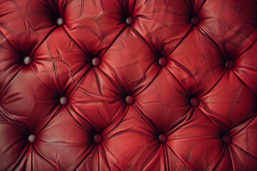 Red leather background with buttoned design