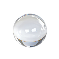 High-resolution image of a clear glass sphere with reflective surface, perfect for design, creativity, and art projects.