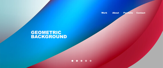 Bright multicolored geometric abstract shapes. Minimal trendy simplicity concept. Modern overlapping forms