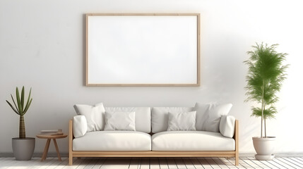 Modern Bohemian Interior: 3D Render Empty Picture Frame on White Wall - Adobe Stock, Modern Bohemian Interior: 3D Render Empty Picture Frame on White Wall - Adobe Stock 