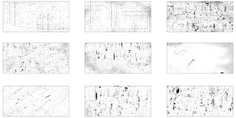 Grunge textures set. Distressed grunge texture background. Vector paint grunge texture set.