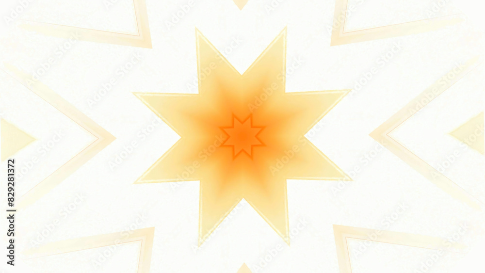 Poster abstract colorful kaleidoscope background with moving and pulsating star shapes. design. hypnotic ka